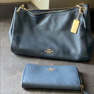 Gently used Coach brand purse and matching wallet